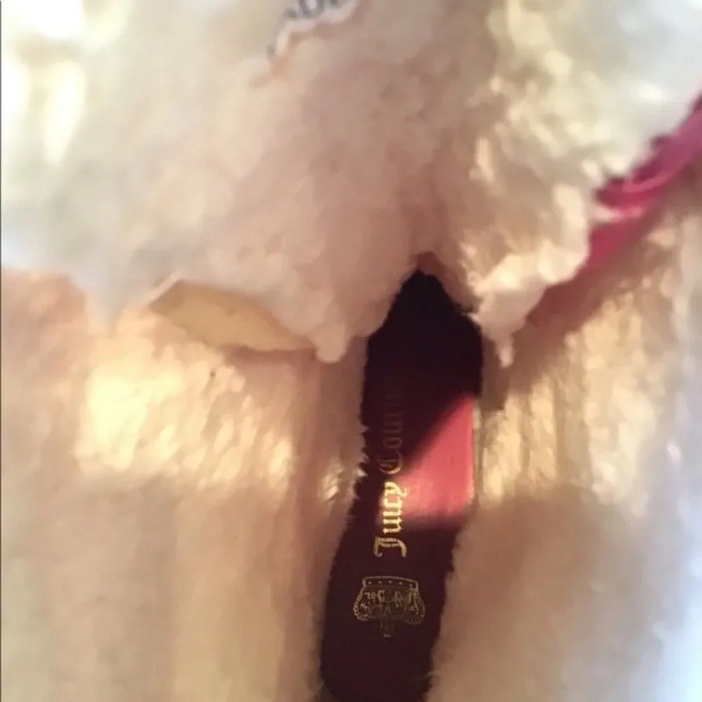 Juicy Couture Quilted Fur Boots Pink Kids Size 2